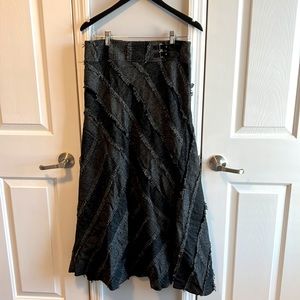 Black and white, full length, skirt